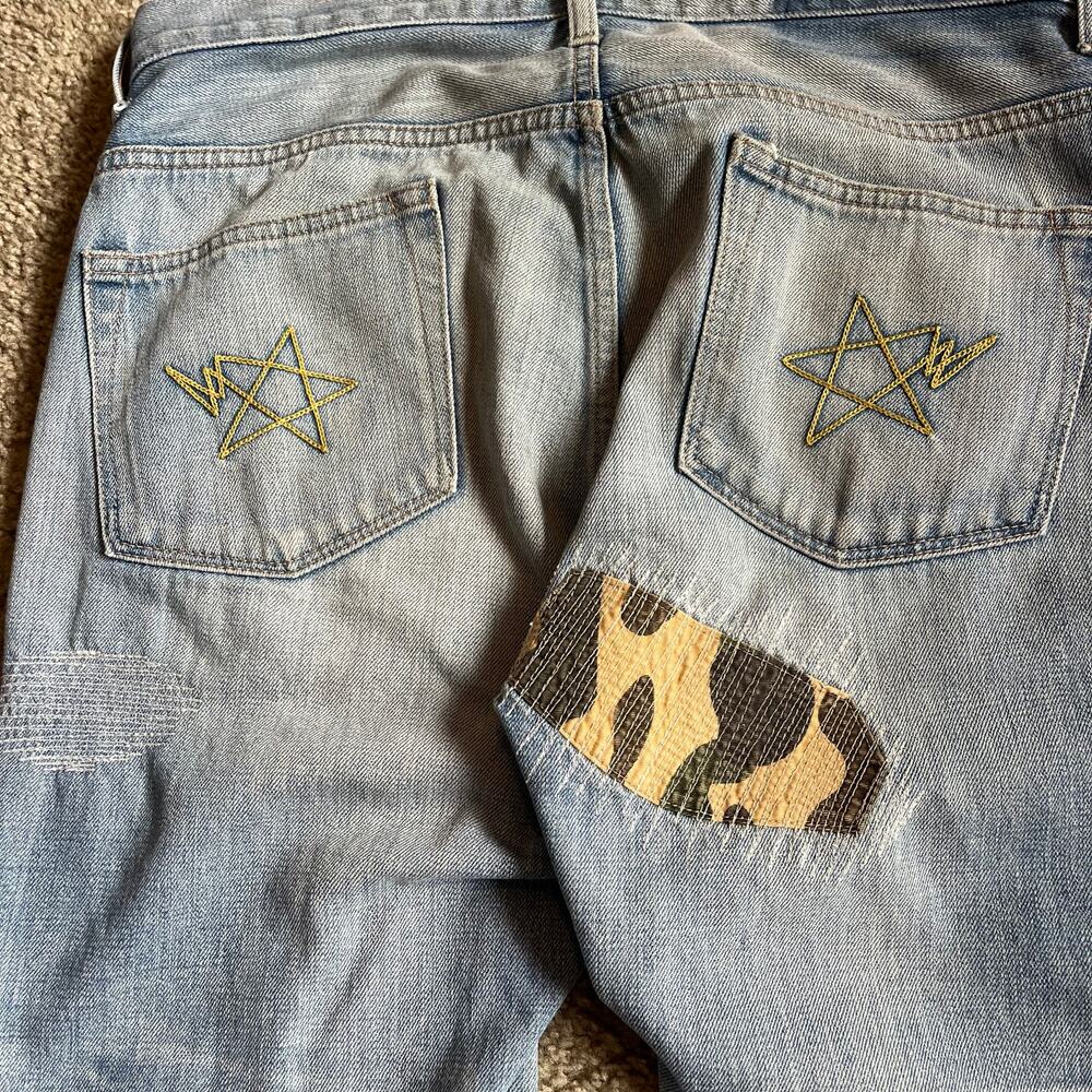 Authentic Bape 2000’s Patchwork Camo Denim Jeans … - image 6